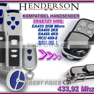 Compatible with Henderson remote EA433 2km micro,EA433 2ks,ea433 4ks,rcu 433-2,rcu 433-4,noo2800