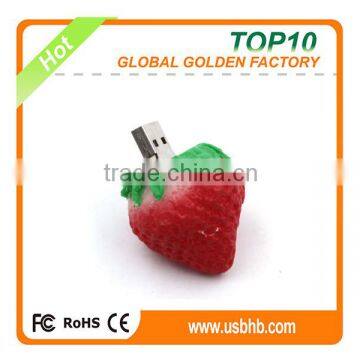 China Wholesale Bulk 2gb Cute PVC Strawberry Usb Pendrive photo-3