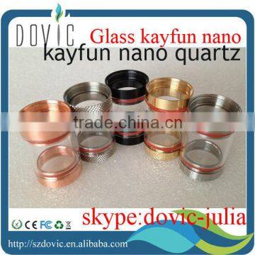 ss&pyrex short/long clear kayfun nano quartz glass tank kayfun nano with factory price