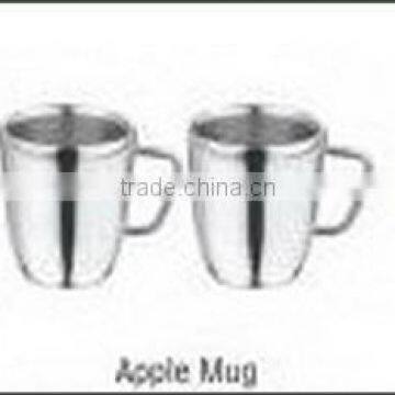 Stainless steel double wall Apple Mug