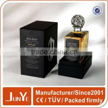 Black Rigid Handmade Perfume Paper Box Packaging