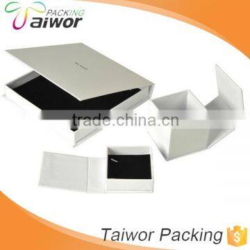 Taiwor branded luxury special fancy paper white jewelry boxes