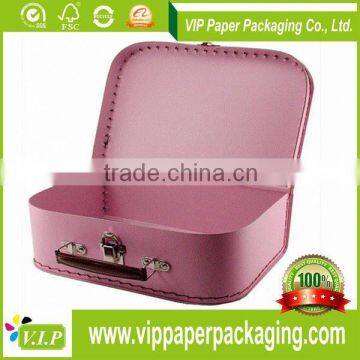 CREATIVE CARDBOARD CARRYING SUITCASE PAPER BOX WITH PVC WINDOW