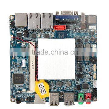 Intel J1900 small nano itx fanless mini pc thin client motherboard with 2 lan ports VGA HD display