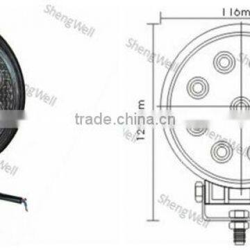 4" 27W 9--32V Round LED work light Epistar led work light Flood/Spot beam super bright led rechargeable work light