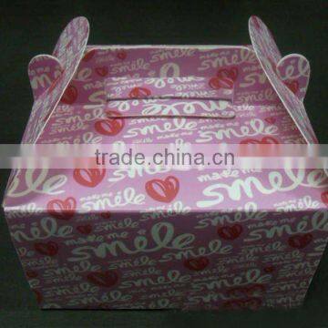 Cartoon portable cake and cupcake boxes with handle