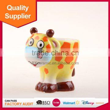 Cheap custom handpainted animal ceramic eggcup