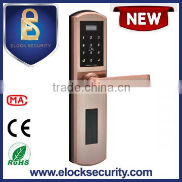 New design red bronze biometric fingerprint door lock with USB connector