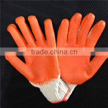 Rubber Coated Orange Poly Cotton Lined Latex Gloves for Industrial photo-4