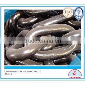 Marine Class U2 U3 Black Painted Studless Link Anchor Chain