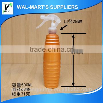 500ml hand spray pump for bottle , small plastic pump spray bottle , mini sprayer