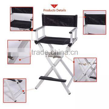 CE Certificate Aluminum Director Chair Black Makeup Chair photo-2