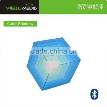 Promotional gift cartoon portable small cube led Bluetooth wireless speaker