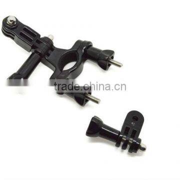 Mount Sports Camera Bicycle Handlebar / Seatpost Clamp with Three-way Adjustable Pivot Arm