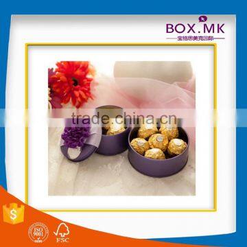 2016 Custom Fashion Design High Quality Newest Blue Tin Gift Box For Wedding photo-6