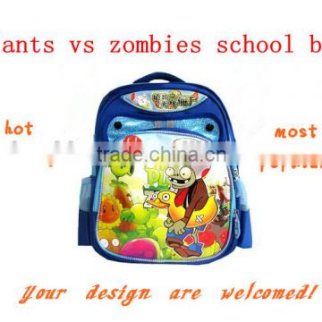 plants vs zombies hot selling school bag backpack for grade 1-4