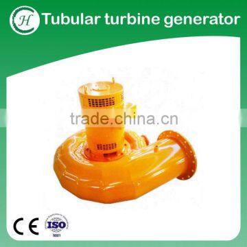 Tubular turbine generator mini hydro power plant