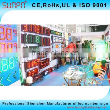 Canada outdoor waterproof Led Time And Temperature Sign Board 10inch