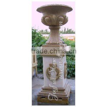 Pillar Marble Tall Garden Planter