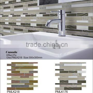 Strip glass mix stone mosaic(Canada Series)