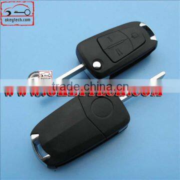 OkeyTech Opel Vectra 3 buttons remote key shell HU100 blade for Opel vectra key Opel filp key shell for Opel