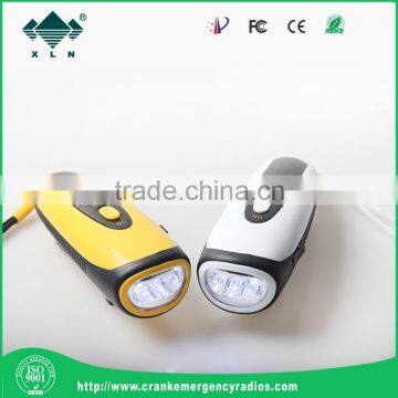 Mini Hand-cranking Wind-Up Dynamo LED Flashlight Promotion with USB Charger