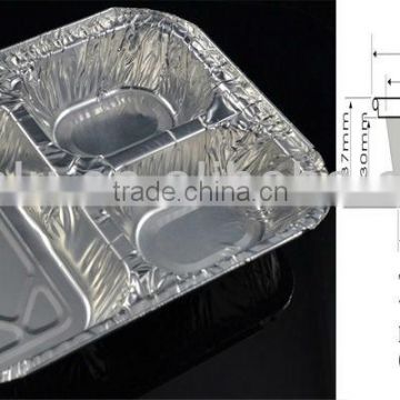 Disposable 3-compartment commercial food containers