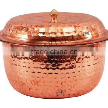 Steel Copper Casserole 1200 ML - Dish Serving - Home Restaurant Hotel Tableware