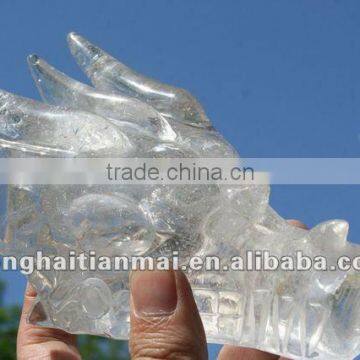 Quartz Rock Crystal Carved Dragon/Miscot gifts