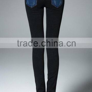 Top Quality Ladies Denim Jean 2016 New Fashion Denim Fabric Pants Wholesale photo-2