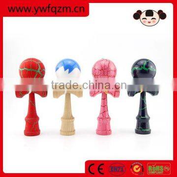 factory directly crackle pattern wooden jumbo kendama for wholesale