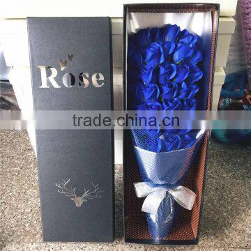 Luxury gold hot stamping logo rose packaging gift paper bag