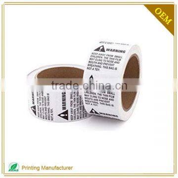 High Quality And Strong Adhesive Waterproof Safety Warning Labels