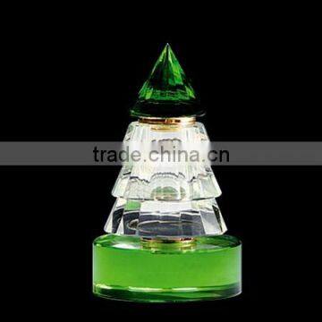 2016 China innotative design Christmas tree shaped crystal perfume bottle