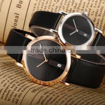 Leather Quartz Pair Couple Watches With Fashion Design photo-4