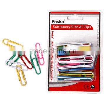 Blister Card Packing Colorful Paper Clips.