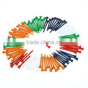 100Pcs 69mm Mixed Color Wood Golf Tees