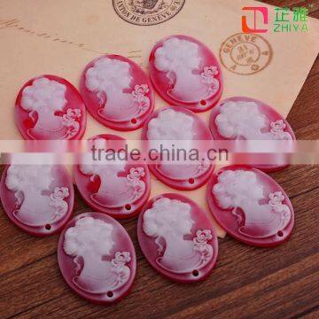 Oval Shape Wholesale Custom Plastic Resin Cameos photo-3