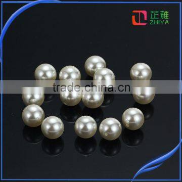 Cheap Wholesale High Quality One Hole Round Loose ABS Black Pearl photo-6
