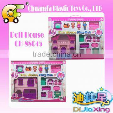 Newest Pretend Toy Sweet Villa with Beauty House Furniture