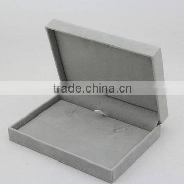 Elegant grey velvet necklace box / velvet pendant box / velvet jewelry box