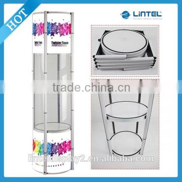 portable round aluminum display rack frame