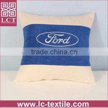Supply 2015 New Arrival Two Tone Color Design Super Soft Suede Car Cushion With Branding Embroidery for Promotion(LCTP0079) photo-2