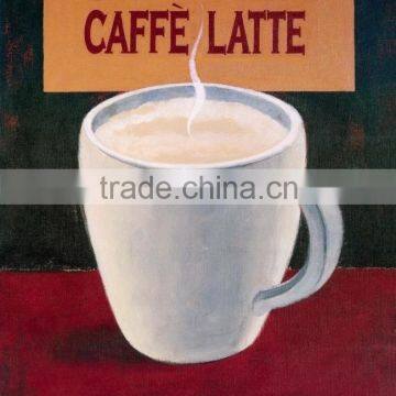 Simple still life caffe latte painting