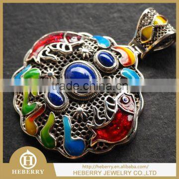 fashion jewelry crystal pendant charm with enamel new design