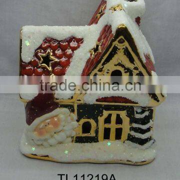 ceramic house shape candle holder