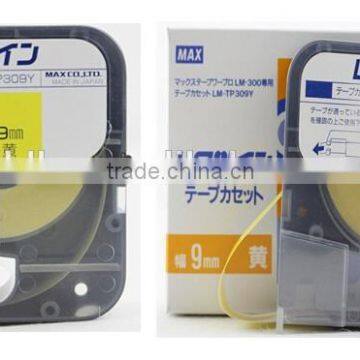 tape cassette LM-TP309Y(9mm,Yellow) for MAX electronic lettering machine tube marking machine