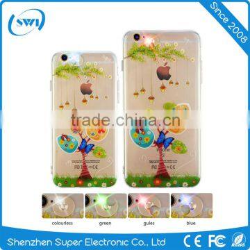 Hard TPU Colourful Flashlight 3D LOGO Mobile Phone Case For Apple IPhone 6 6s 6plus Phone Shell