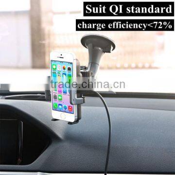 Dual Adjustable Qi Standard Windshield Car Cellphone Holder With Charger for 3.5-6 Inch Smart Phone photo-6