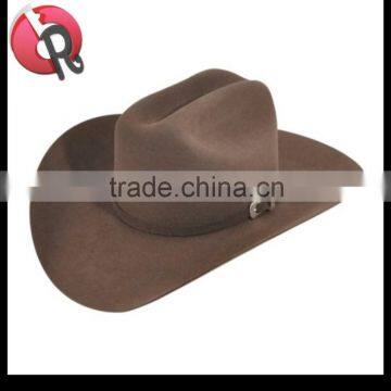 Brown Wool Felt Western Cowboy Hat Size 7 3/8 NEW